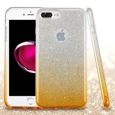 Gold Gradient Glitter Hybrid Protector Cover