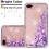 Hearts & Purple Quicksand Glitter Hybrid Protector Cover