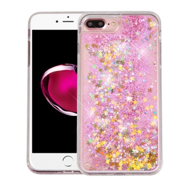 Stars & Pink Quicksand Glitter Hybrid Protector Cover