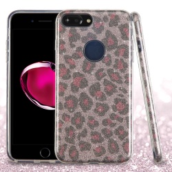 Pink Leopard Skin Glitter Hybrid Protector Cover