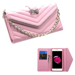 Pink Premium Quilted MyJacket Wallet(with Bracelet) (321) -WP