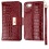 Burgundy Crocodile-Embossed  MyJacket Wallet(PR202) -WP