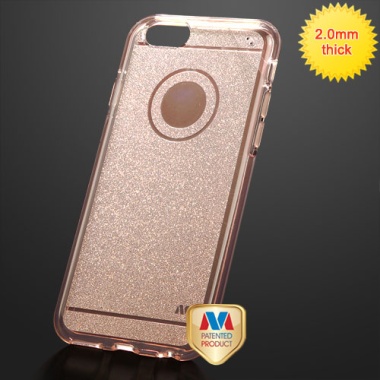 Transparent Rose Gold Sheer Glitter Premium Candy Skin Cover