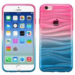 Transparent Hot Pink Ripple Textured Gradient Candy Skin Cover