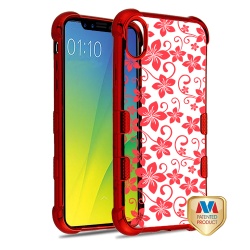 Red Plating & Hibiscus Flower TUFF Klarity Candy Skin Cover