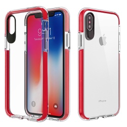 Airium Bumper Sturdy Candy Skin Cover - Transparent Clear / Red