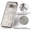 Silver Glassy Hibiscus Flower SPOTS Electroplated Premium Candy Skin Cover