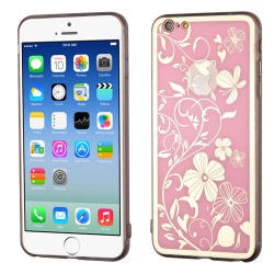 Phoenix-tail Flowers Electroplating (Pink)/Transparent Clear Gummy Cover