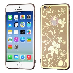 Phoenix-tail Flowers Electroplating (Gold)/Transparent Clear Gummy Cover