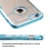 Glassy Transparent Clear/Transparent Baby Blue Gummy Cover