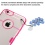 Glassy Transparent Clear/Transparent Hot Pink Gummy Cover