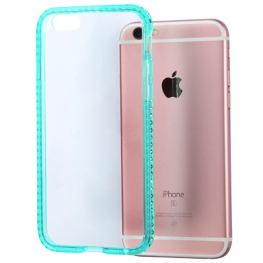 Transparent Clear/Baby Blue Premium Gummy Cover (with Diamante)