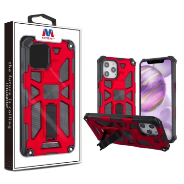 MyBat Sturdy Hybrid Protector Cover (with Stand) - Red / Black