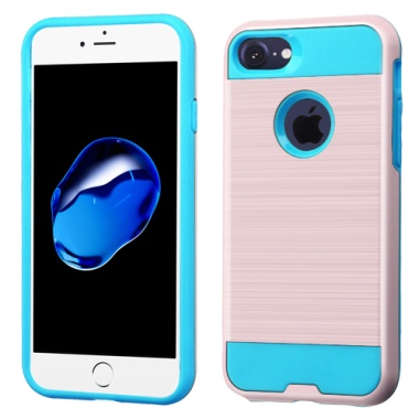 Rose Gold/Tropical Teal Brushed Hybrid Protector Cover