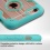 Transparent Clear/Tropical Teal Challenger Hybrid Protector Cover