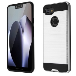 Silver/Black Brushed Hybrid Protector Cover