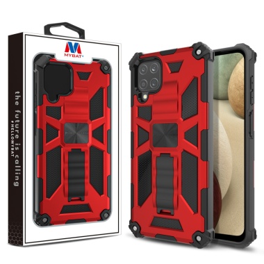 MyBat Sturdy Hybrid Protector Cover (with Stand) - Red / Black