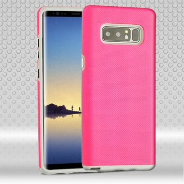 Electric Pink Dots Textured/Light Gray Fusion Protector Cover