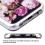 Metallic Silver/Roses Diamante TUFF Panoview Hybrid Protector Cover