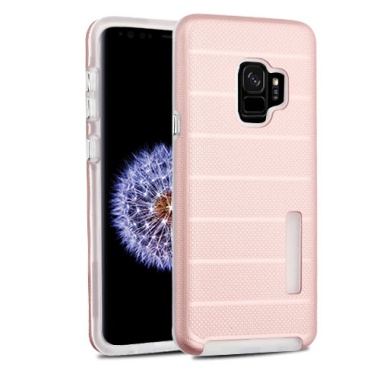 Rose Gold Dots Textured/Transparent Clear Fusion Protector Cover