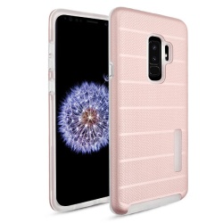 Rose Gold Dots Textured/Transparent Clear Fusion Protector Cover