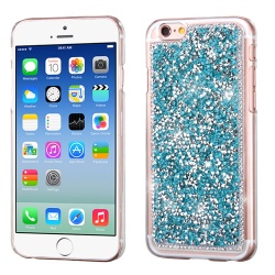 Light Blue Mini Crystals Rhinestones Desire Back Protector Cover