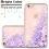 Airium Quicksand Glitter Hybrid Protector Cover - Hearts & Purple