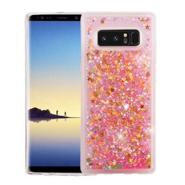 Stars & Pink Quicksand Glitter Hybrid Protector Cover