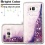 Hearts & Purple Quicksand Glitter Hybrid Protector Cover