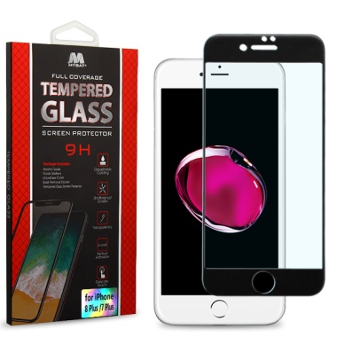 MyBat Full Coverage Tempered Glass Screen Protector - Black