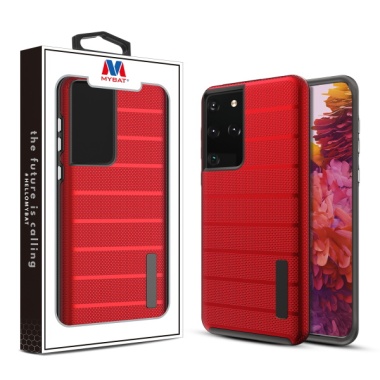 MyBat Fusion Protector Case - Red Dots Textured / Black